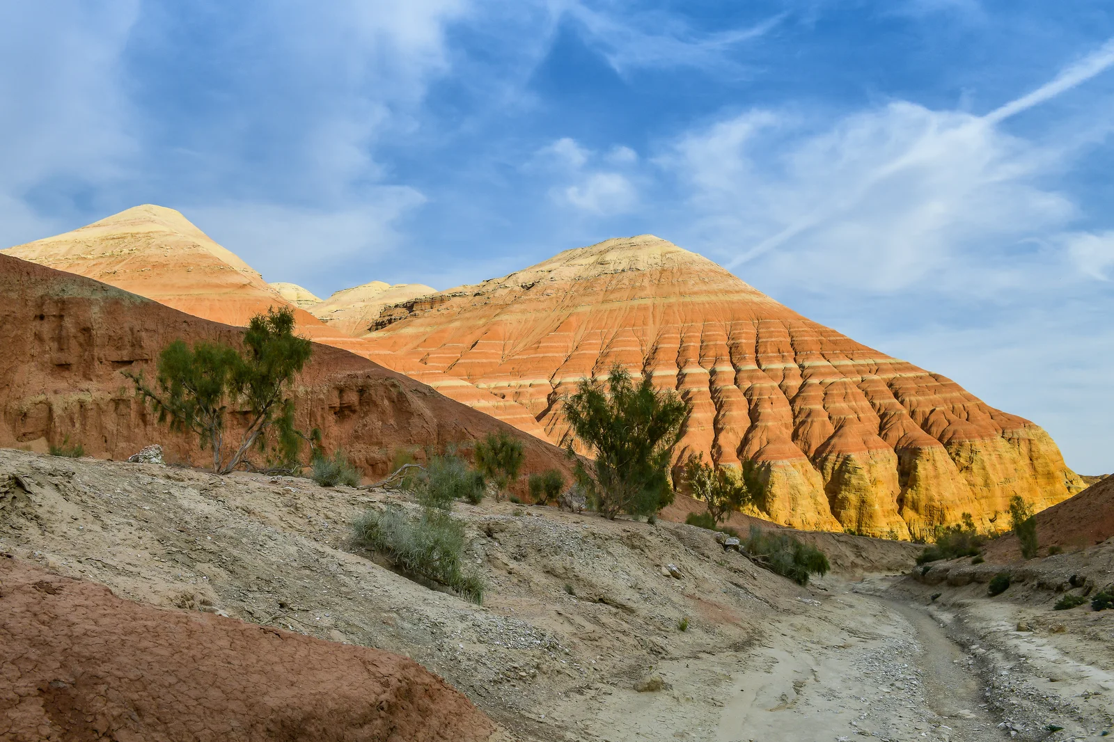The striped Aktau mountains in Altyn-Emel National Park
