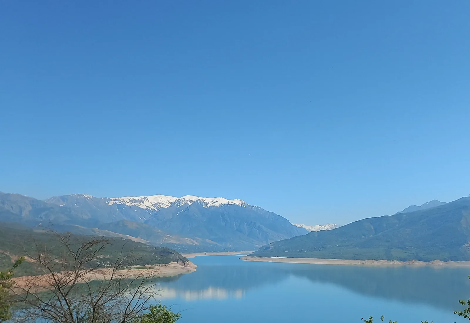 The Charvak Reservoir and the mountains around it